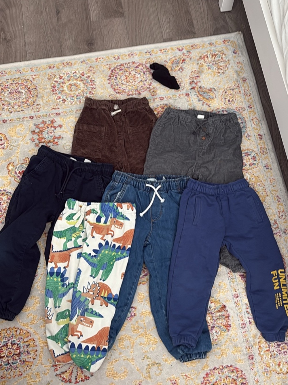 Kids Blue Jogger Pants with Drawstring Waist